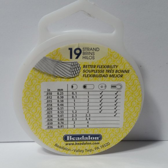 Bead Stringing Wire Silver Color 19 Strand 15' - Picture 3 of 4